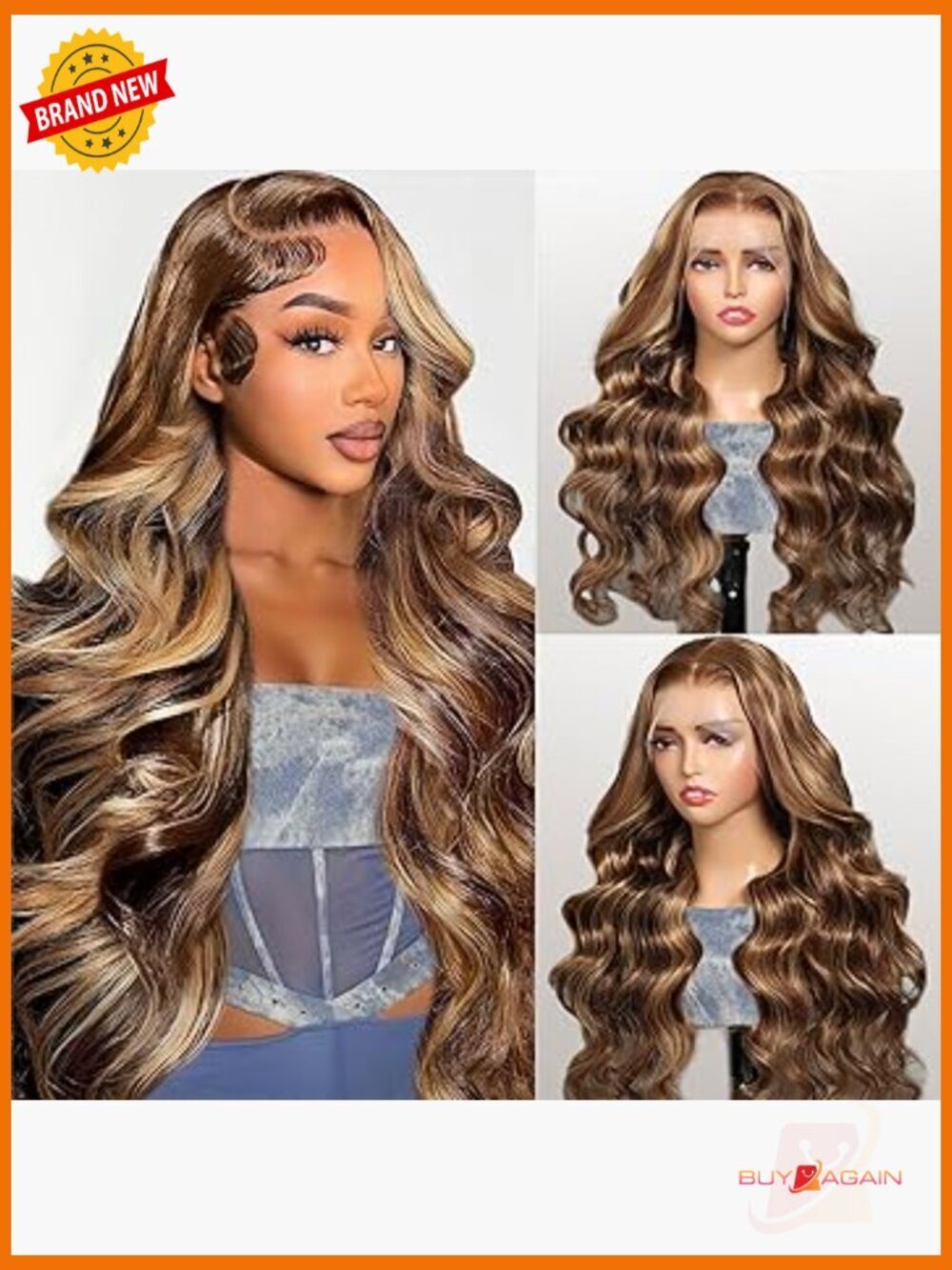13x6 HD Lace Front Wig Human Hair 200 Density Body Wave Pre Plucked Glueless